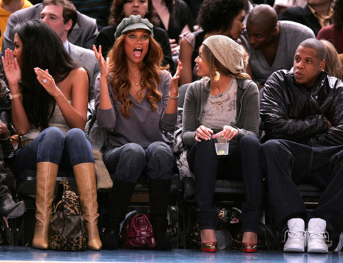 Kimora, Tyra, Beyonce, and Jay-Z