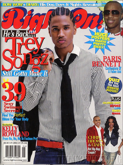 Trey Songz in Right On! Magazine