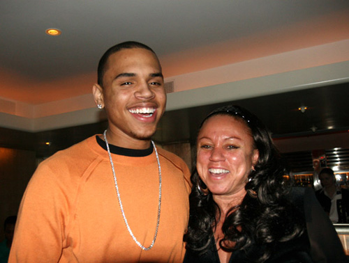 Chris Brown and his mom