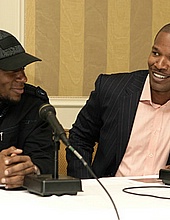 Mos Def & Jamie Foxx at the African Union Summit