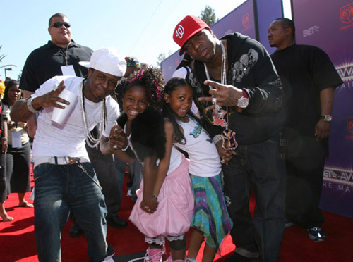 Baby, his kids, & Lil Wayne at the â€˜07 BET Awards