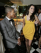 Pharrell Williams & Penelope Cruz at LA Film Festival Dinner