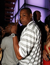 Jay-Z at Kanye Westâ€™s Birthday Party