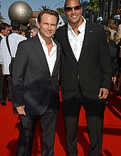 Christian Slater & The Rock arriving at the 2007 ESPYs