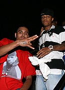 Chris Brown & Bow Wow backstage at the 2007 Essence Music Festival