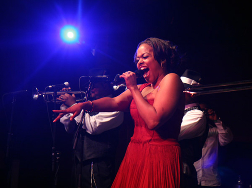Chrisette Michele performing at Solangeâ€™s 21st bday party in New Orleans