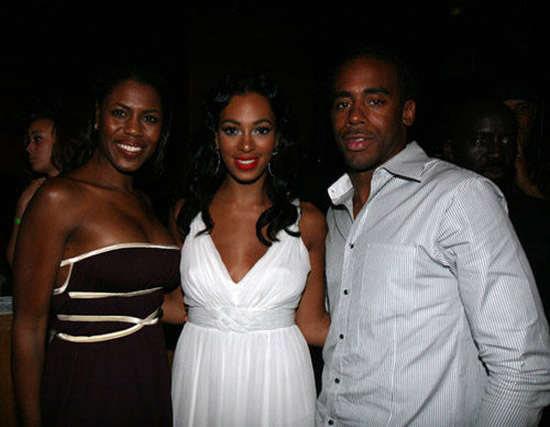 Omarosa, Solange, and Brother J at Solangeâ€™s 21st bday party in New Orleans