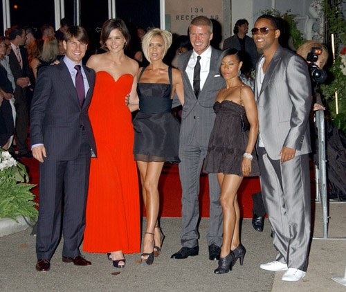Tom Cruise, Katie Holmes, Victoria Beckham, David Beckham, Jada Pinkett-Smith, and Will Smith