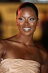 Eva Pigford at the Beckhamsâ€™ Welcome to America party