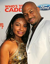 Finesse & his girl at the â€œWhoâ€™s Your Caddy?â€ premiere