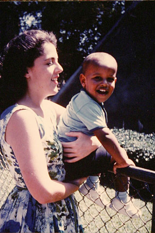 Barack and his mom back in the day