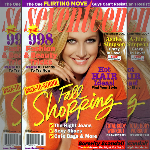 Ashlee Simpson Covers Seventeen Magazine (US)